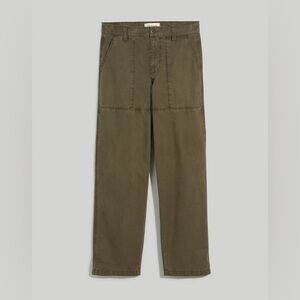 Madewell Mens Ripstop Baggy Pants in Tent Green